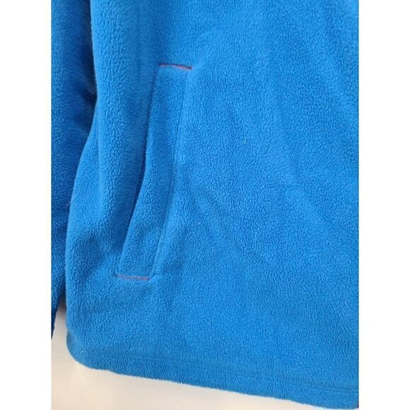 EDDIE Bauer Mens Fleece Jacket Medium Blue Pockets - Picture 4 of 6